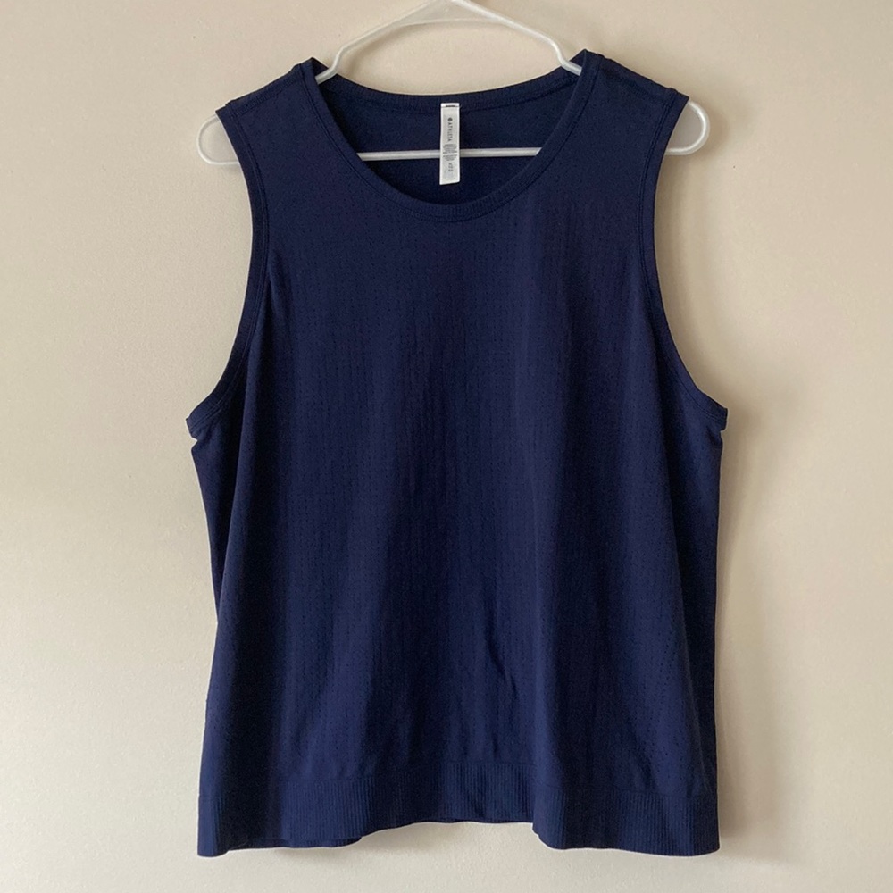 Athleta In Motion Seamless Tank Top | “Dress Blue” color | Women’s XL